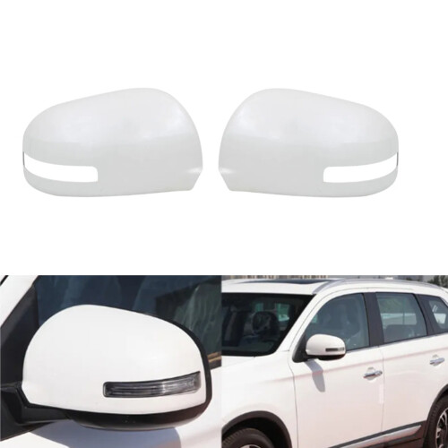 Car Door Side Rear View Mirror Cover Shell for 2013-2018 Paint Cap White 2