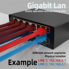 Network Gigabit 8-Port Sharer RJ45 Expansion Port Splitter Simultaneous Internet Access