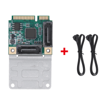 Mini PCI-E 2 Port III 6G PCI Express Controller Card SATA3.0 SSD Adapter