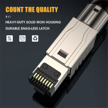 1Pcs RJ45 Cat7 Ethernet Cable Connectors Metal Tool Free Easy Termination Plug 2000MHz 40G LAN 22AWG - 24AWG