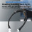 Foldable USB Neck Reading Light with 3 Modes, 1200mAh, Black 5