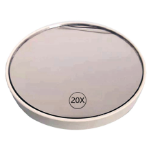 Anti-Fog Magnifying Makeup Mirror Suction Cup Vanity 20X Handheld with Handle,White
