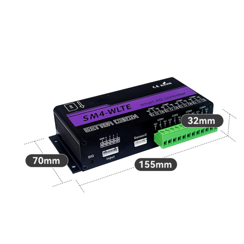 SM4-WLTE 4G Wireless GSM SMS Remote ON/OFF Switch Controller 4 Relays APP Control Temperature Sensor-EU Plug 2