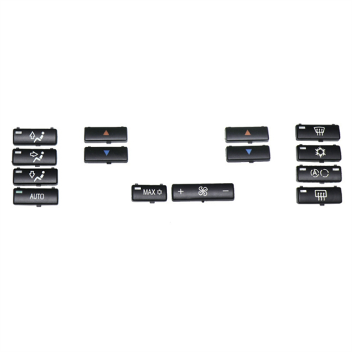 Car Button Key Caps Replacement Climate A/C Control Panel Switch Buttons Cover for E39 E53 M5 X5 2