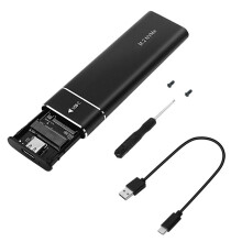 Nvme Adapter M2 SSD Enclosure USB 3.1 Type-C External Protocol M and for Supports Ethernet Keys Graphics Black
