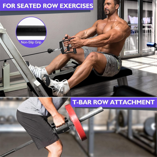 Cable Machine Attachments Set LAT Pulldown Bar for Home Gym Accessories Triceps Down Handle 2
