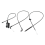 4Pcs/Set Car Front Center Rear Hood Release Cable Kit with Handle Bracket Assembly for E65 E66 5