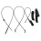 4Pcs/Set Car Front Center Rear Hood Release Cable Kit with Handle Bracket Assembly for E65 E66 1