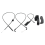 4Pcs/Set Car Front Center Rear Hood Release Cable Kit with Handle Bracket Assembly for E65 E66 6
