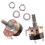 2Pcs 500K Ohm Single Linear Taper Potentiometers with on/off Switch 4