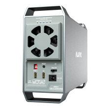 10Gbps Dual Bay 3.5In External Hard Drive Enclosure with 4 Intelligent Temperature-Controlled for 2.5/3.5 in HDD (EU)