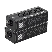 1 Pair 4 Channel XLR/ Audio RJ45 Cat5/Cat6 Ethernet Extender XLR Transceiver for Live Stage