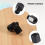 2 PCS MIRROR ADAPTORS CONVERTS CLOCKWISE 8MM TO 10MM BLACK 6