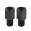 2 PCS MIRROR ADAPTORS CONVERTS CLOCKWISE 8MM TO 10MM BLACK 2