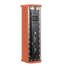 DIY Power Sources Box 18650 Battery Holder 8 Slot,with High Efficiency Charging Digital Display Screen Orange