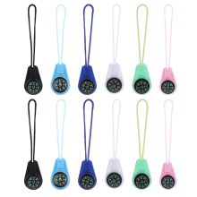 12 PCS MultiColor Outdoor Pocket Compass, Small Compass with Paracord, Portable Button Kit,Mini Survival