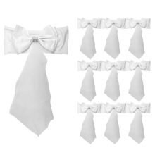 Elastic Wedding Chair Sashes, Multi-Color Bowknot Decorations for Banquet, Party, Hotel - and Stylish