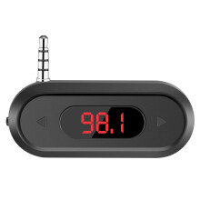 Universal FM Transmitter Wireless Audio Adapter with 3.5mm Jack for IOS Android Car Speaker