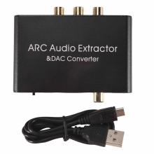 192KHz ARC Audio Adapter Extractor Digital to Analog Converter SPDIF Coaxial 3.5mm Jack Output