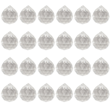 24 Pcs Crystal Balls Prism Rainbow Pendants Maker Hanging Crystals Prisms for Window Home Office Garden Decoration 20mm
