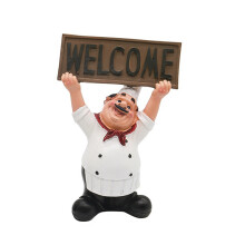 Home Gift Chef Decoration Hands Up Welcome Sign "WELCOME" Little Crafts Decor Coffee Shop