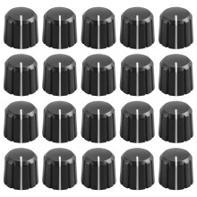 20Pcs 15X13.5mm Plastic Potentiometer Rotary Knob for 6mm Diameter D Type Shaft Guitar Volume Knob.