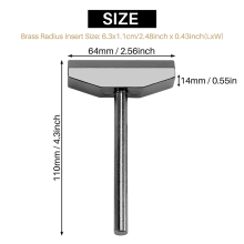 Luthier Tools Set Guitar Bass Fret Caul Fingerboard Pressing Tool + 9Pcs Brass Radian Inserts with Hex Wrench