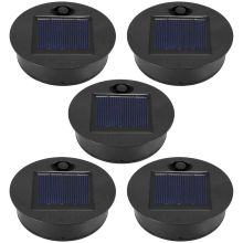 5 Pack Replacement Solar Light Parts(Top Size 2.76 Inches, Bottom 2.36 Inches),7 Lumens Warm White LED Waterproof