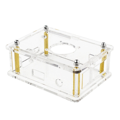 For 3 Case Transparent Acrylic Shell Box Protect Enclosure for Without Fan