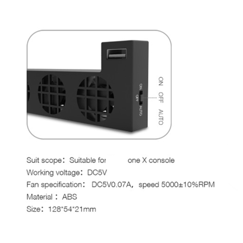 Portable Temperature Control USB Cooling Fan for Game Console External 3 Fans Smart Cooler 2