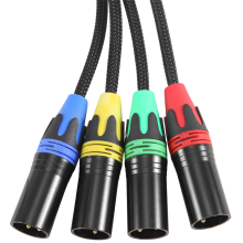 XLR 4-Channel 3-Pin Multi Network Stage and Studio Connection, Male Female Cable Audio RJ45(NE8F-S4M)