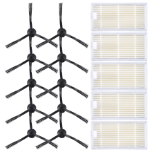 Vacuum Cleaner Accessories Kit For Panda X500,Gutrend Joy90/Fun 110, Cr120/Cen540 Filter X 5Pcs + Side Brush 10