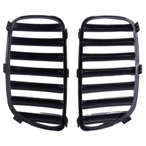1Pair Shiny Black Front Grille Bumper Kidney for E83 X3 Facelift 2007-2010 2