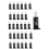 Black plastic white, mounting for CPU cooler, 30 pcs 3