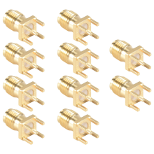 10x SMA Female Jack Solder PCB Mount Straight Connector Gold