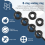 100 pcs O-ring in nitrile rubber 6 x 2 mm 5