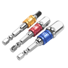 3PCS Socket Adapter Impact Set Hex Shank to 1/4 3/8 1/2 inch Colorful Extension Converter Drill Bits Driver Power Hand Tools Turns Into High Speed Nut