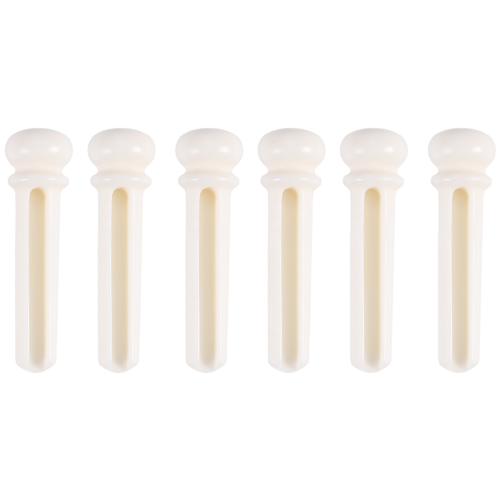 6Pcs Real Bone Material Acoustic Guitar Bridge Pins With Pearl Shell Dot