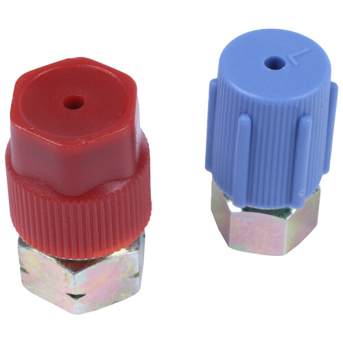 Retrofit 7/16 to 3/8 Conversion Adapter R12 R134a High/Low AC Fitting 2