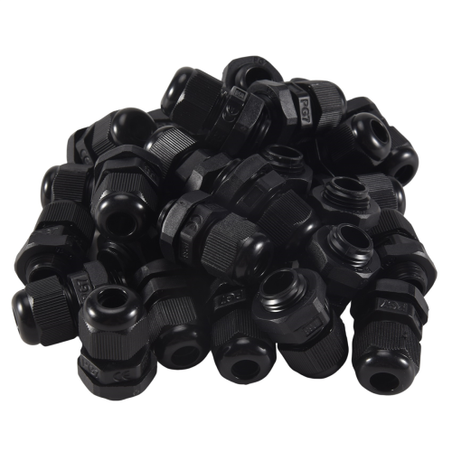 30 Pcs PG7 Waterproof Connector Gland Black for 4-7mm Diameter Cable 2