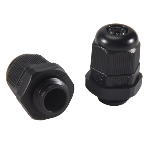30 Pcs PG7 Waterproof Connector Gland Black for 4-7mm Diameter Cable