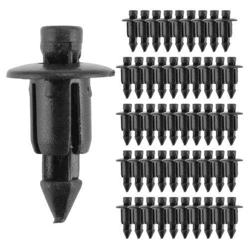 6mm x 12mm Plastic Rivets Car Push Clips 50 Pcs 2