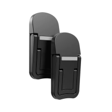 2Pcs Portable Laptop Stand Computer Riser Lift Self-Adhesive Foldable Notebook Adjustable Height Black