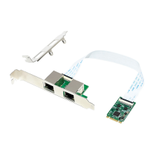 Gigabit Ethernet Server Adapter M.2 B+M Dual Port NIC 10/100/1000Mbps for PC