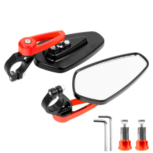 Bicycle Handlebar Reflector Rear View Mirror Safety Adjustable Rotatable Electric Scooter for GT/Pro,Red