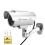 Simulation Solar Camera Outdoor Surveillance Fake Dummy Cam with LED Light Silver 4
