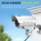 Simulation Solar Camera Outdoor Surveillance Fake Dummy Cam with LED Light Silver 5