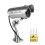Simulation Solar Camera Outdoor Surveillance Fake Dummy Cam with LED Light Silver 8