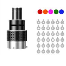 Photograph Flash Snoot Conical Lens Video Modelling Shape Photo Studio Light Kit with Optical Spotlight 35 Gobos