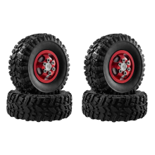 Red for 1/12 MN82 LC79 MN78 Naughty Dragon Remote Control Car Accessories Metal Upgrade Wheels and Tires
